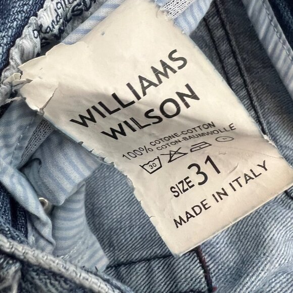 Williams Wilson Italy Women's Baggy Tapered Straight Leg Jeans‎ 26 X 33 - Picture 8 of 9